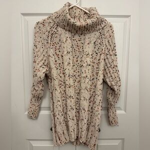 moon & madison Speckled Cream Turtleneck Sweater